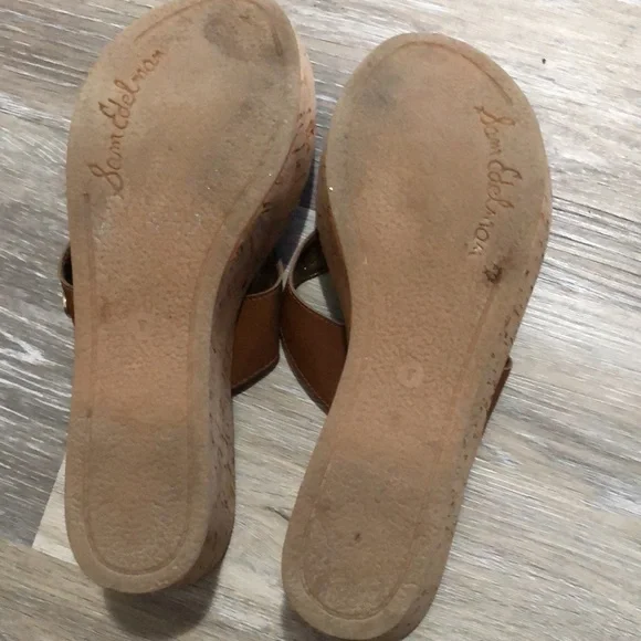 Sam Edelman cork Platform Thong Sandals. - Picture 7 of 11